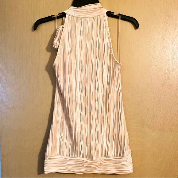 Heart & Soul Gold Pleated High-Neck Halter Top - Picture 2 of 5